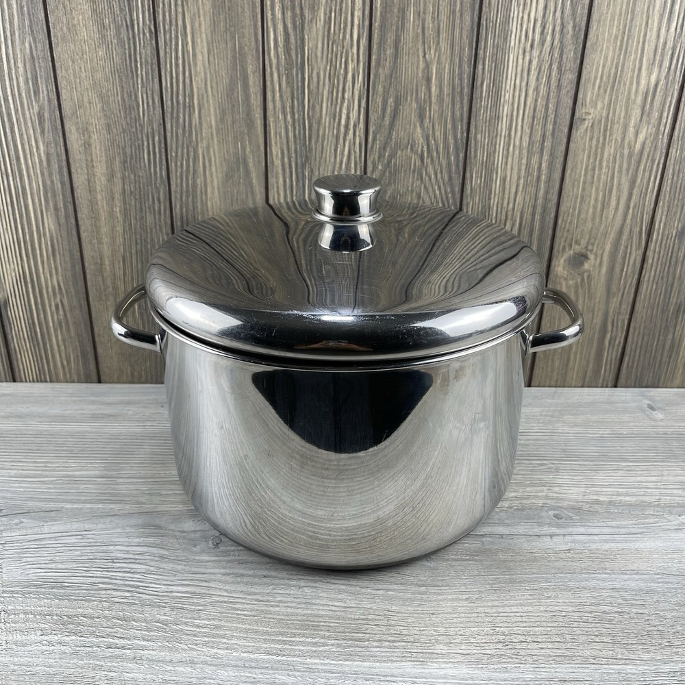 Farberware Millennium Stainless NEVER STICK 8QT Stock Pot Lid 2 Handles USA